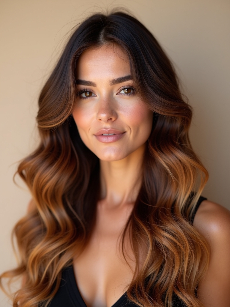 caramel honey shades for brunettes