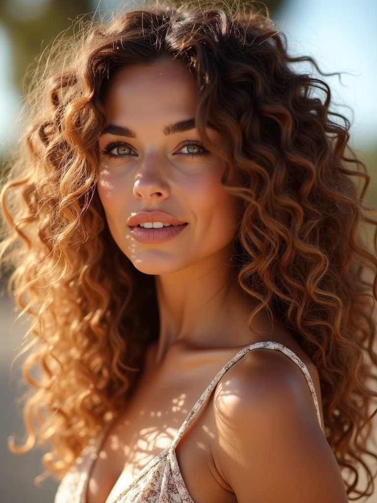 caramel sun kissed hair highlights