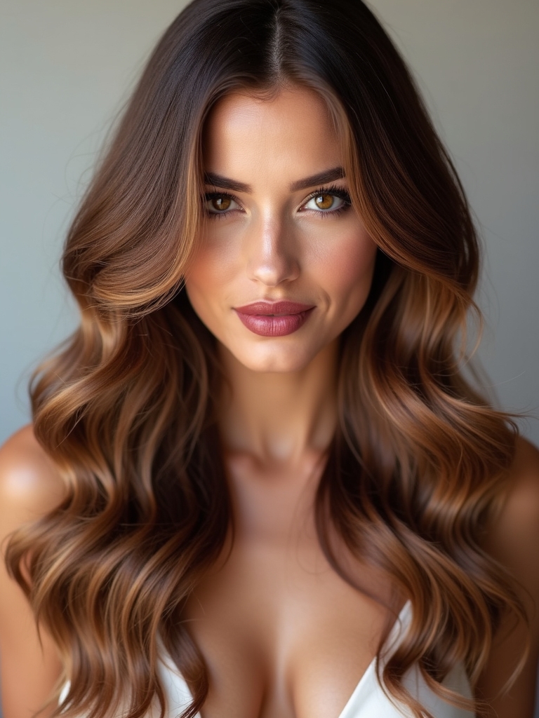 cool toned caramel brunette elegance