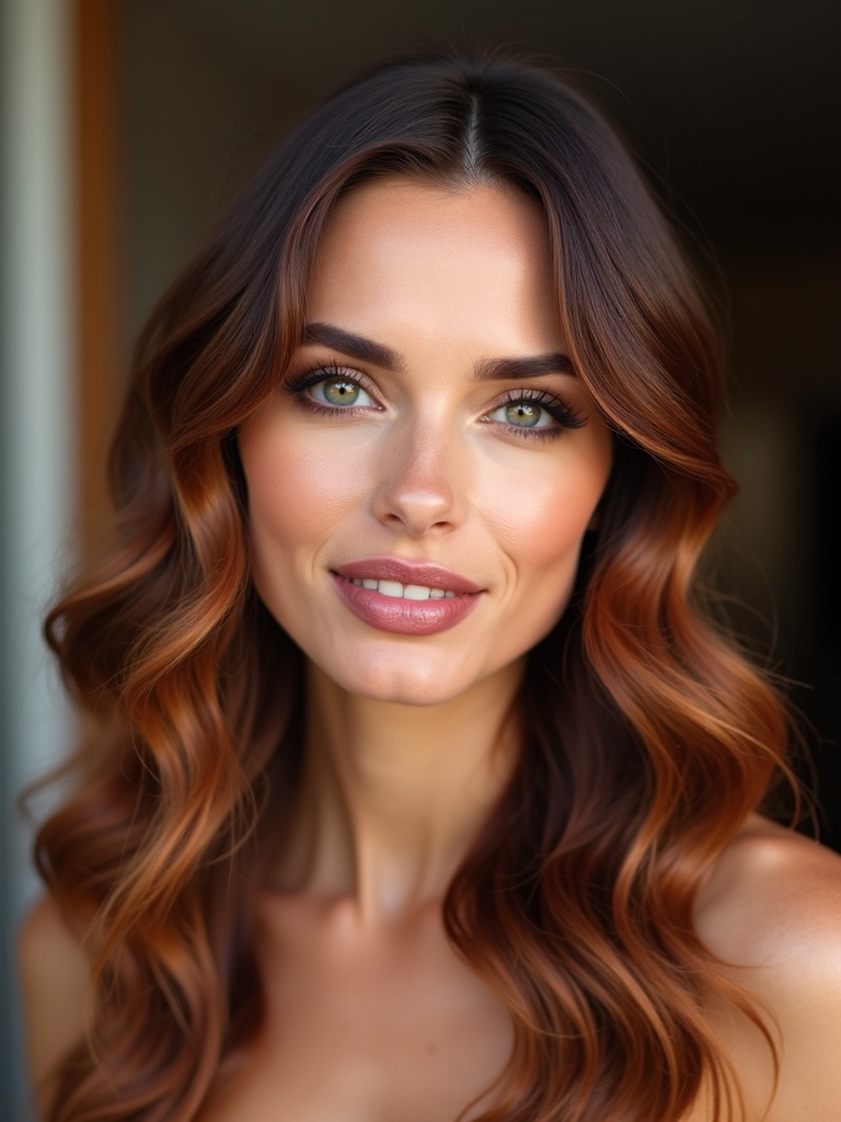 copper hues for brunettes