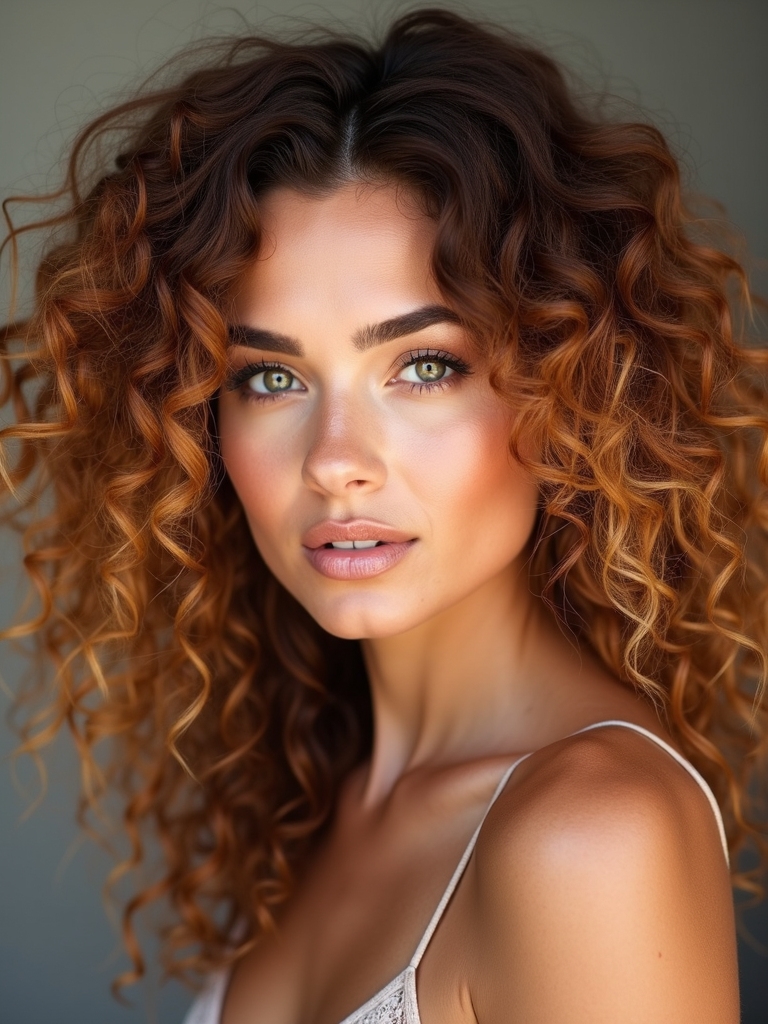 effortless curly hair highlights
