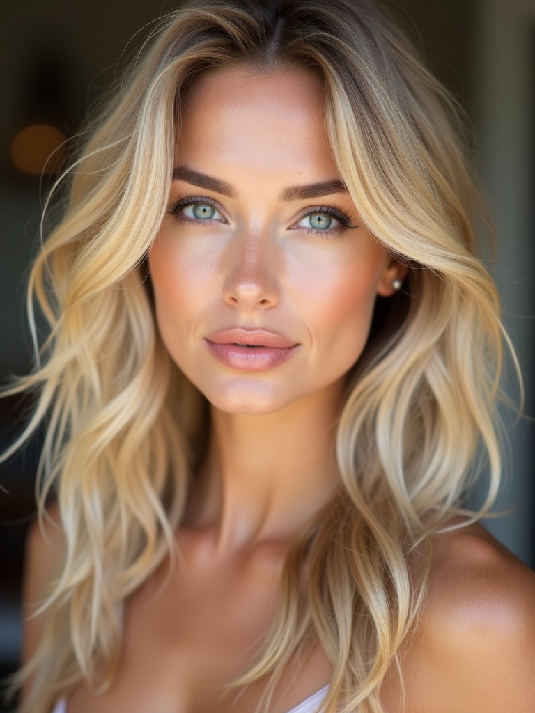 effortlessly polished sun kissed highlights