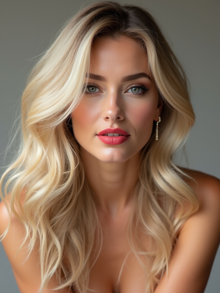 gentle blonde tones tips