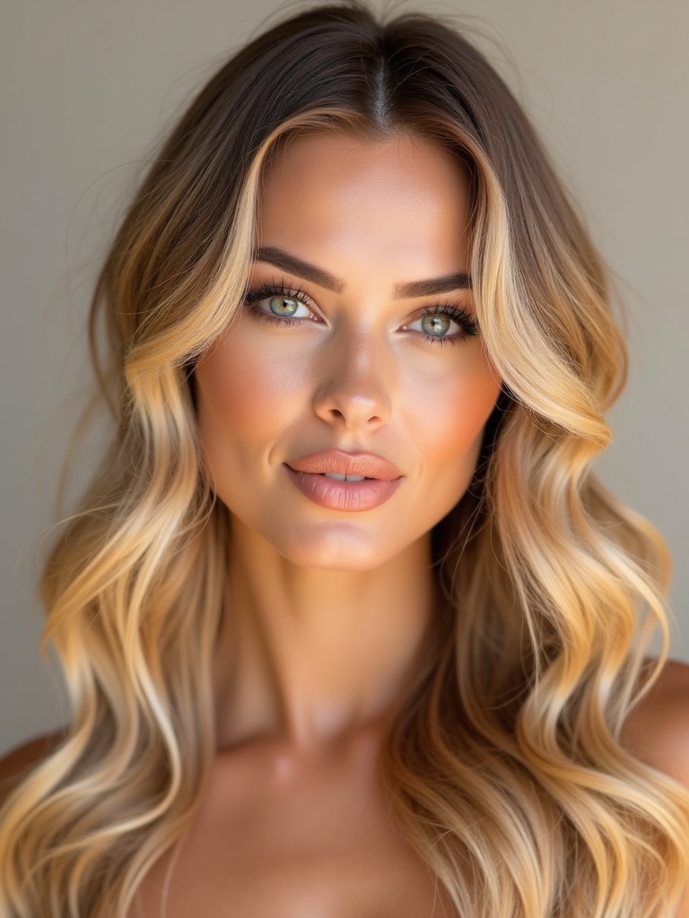 golden melted ends shine