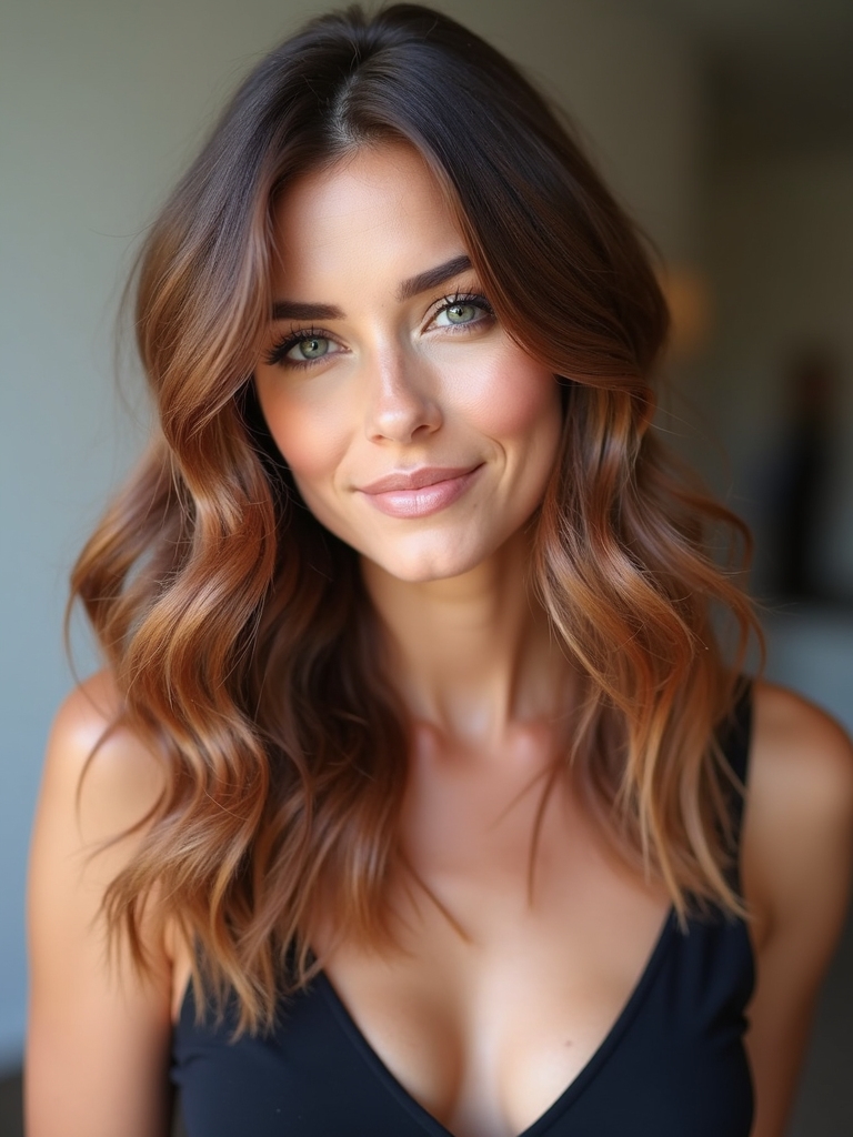 muted blues and rosy browns