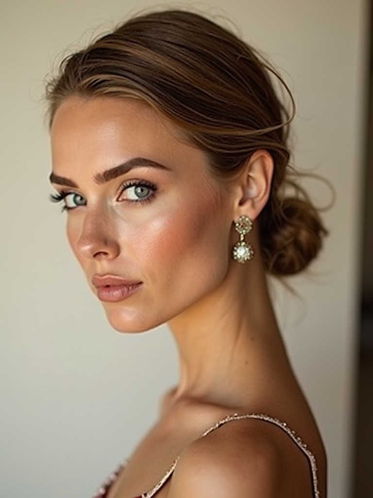 polished quick low bun