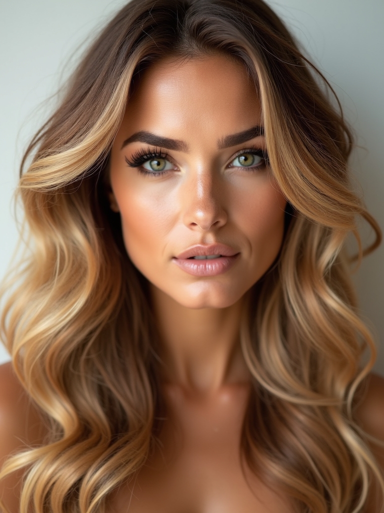 radiant golden honey highlights