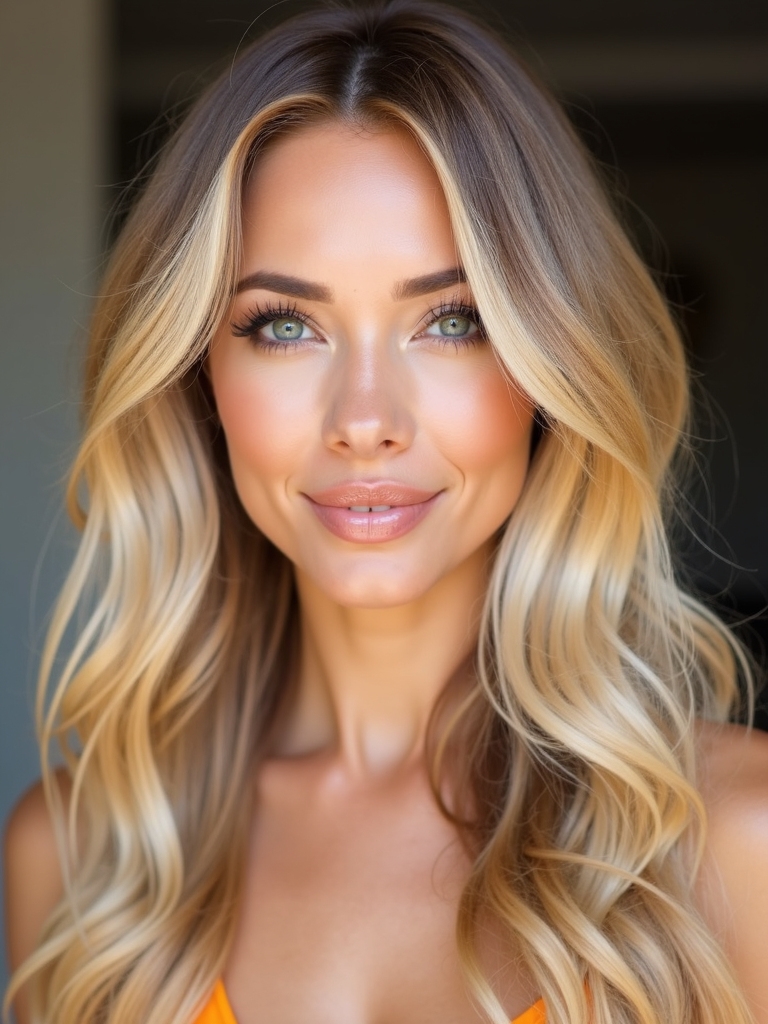 radiant sun kissed blonde hues