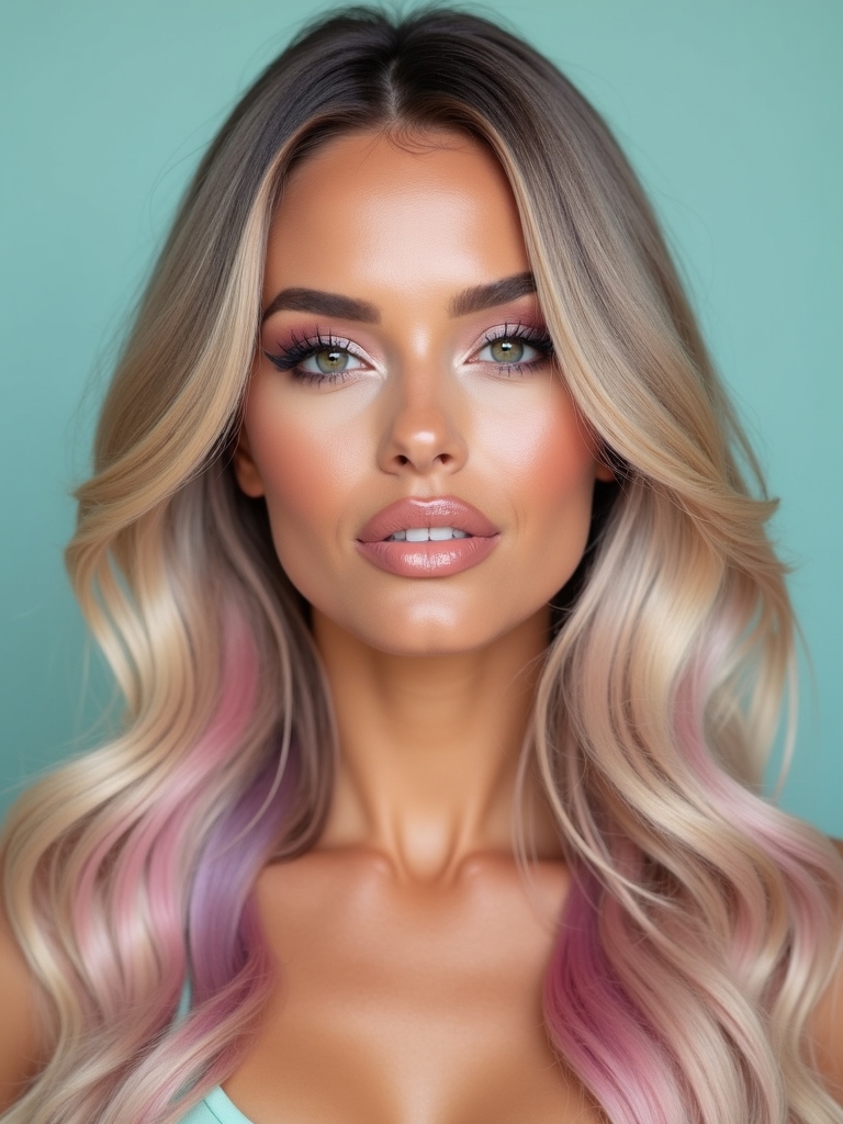 soft pastel hair highlights