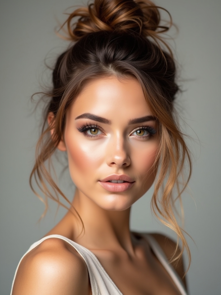stylish messy bun variations