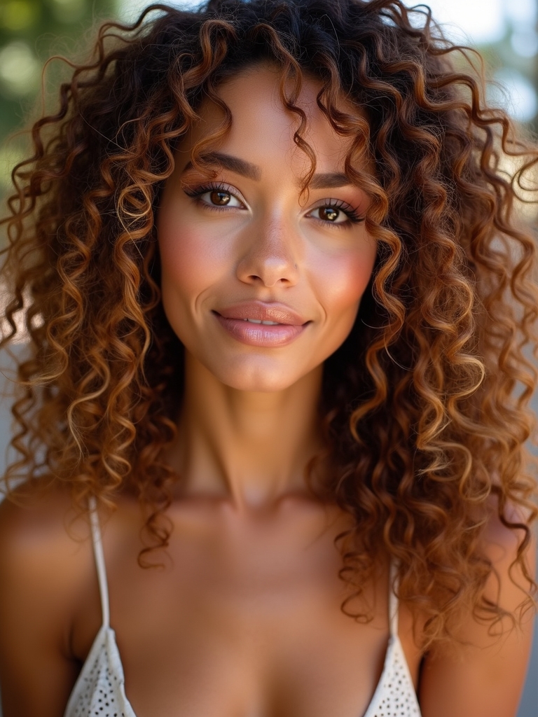 summer color enhances curls