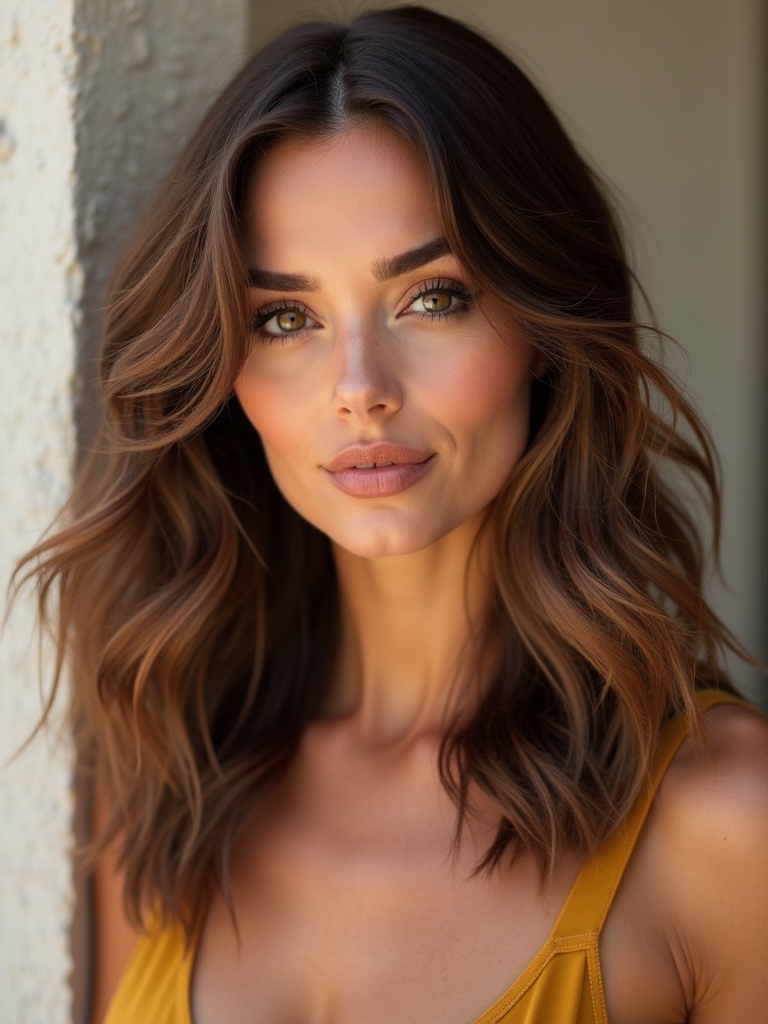 timeless summer brunette glow