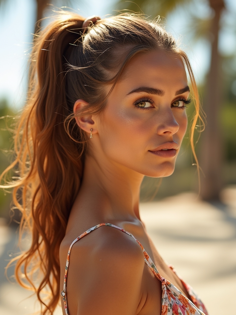 vibrant glossy ponytail finishes