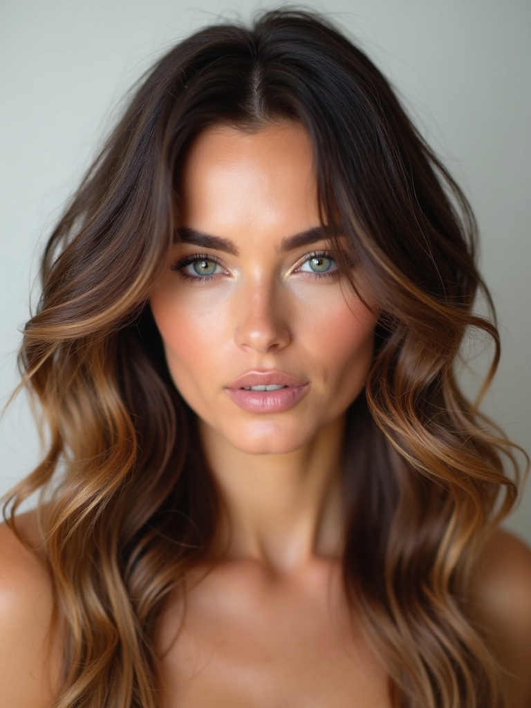 warm balayage with highlights