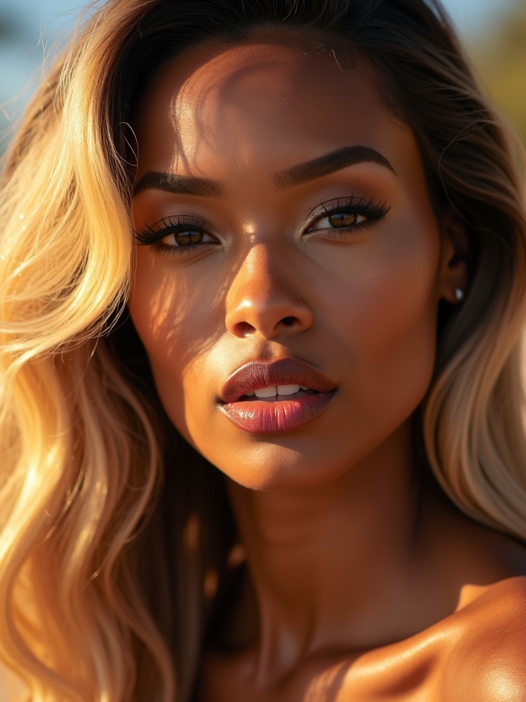 warm blonde for dark skin