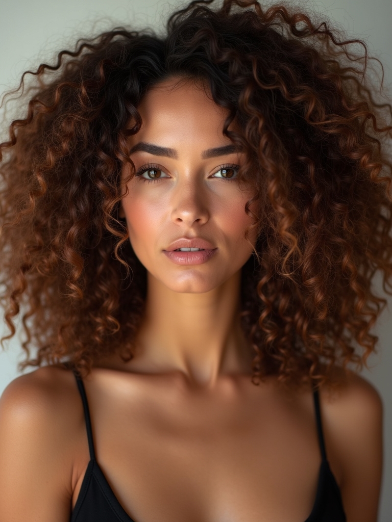 warm bronze curls glow