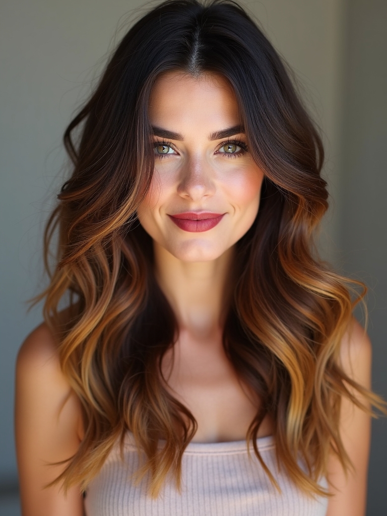 warm brunette spring shades