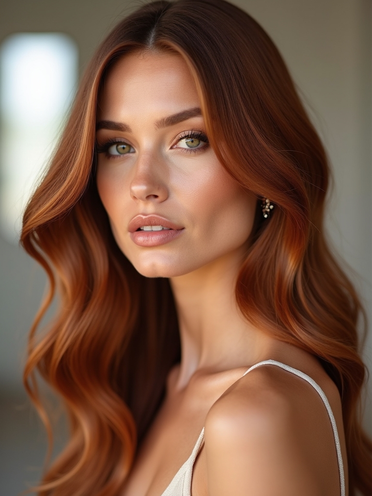 warm flattering chestnut glow